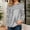 Grey, variant on Women's Tops Long Sleeve Striped T-shirt Round Neck Blouses Tops Women Cauasl Basic Tops (Wine S)
