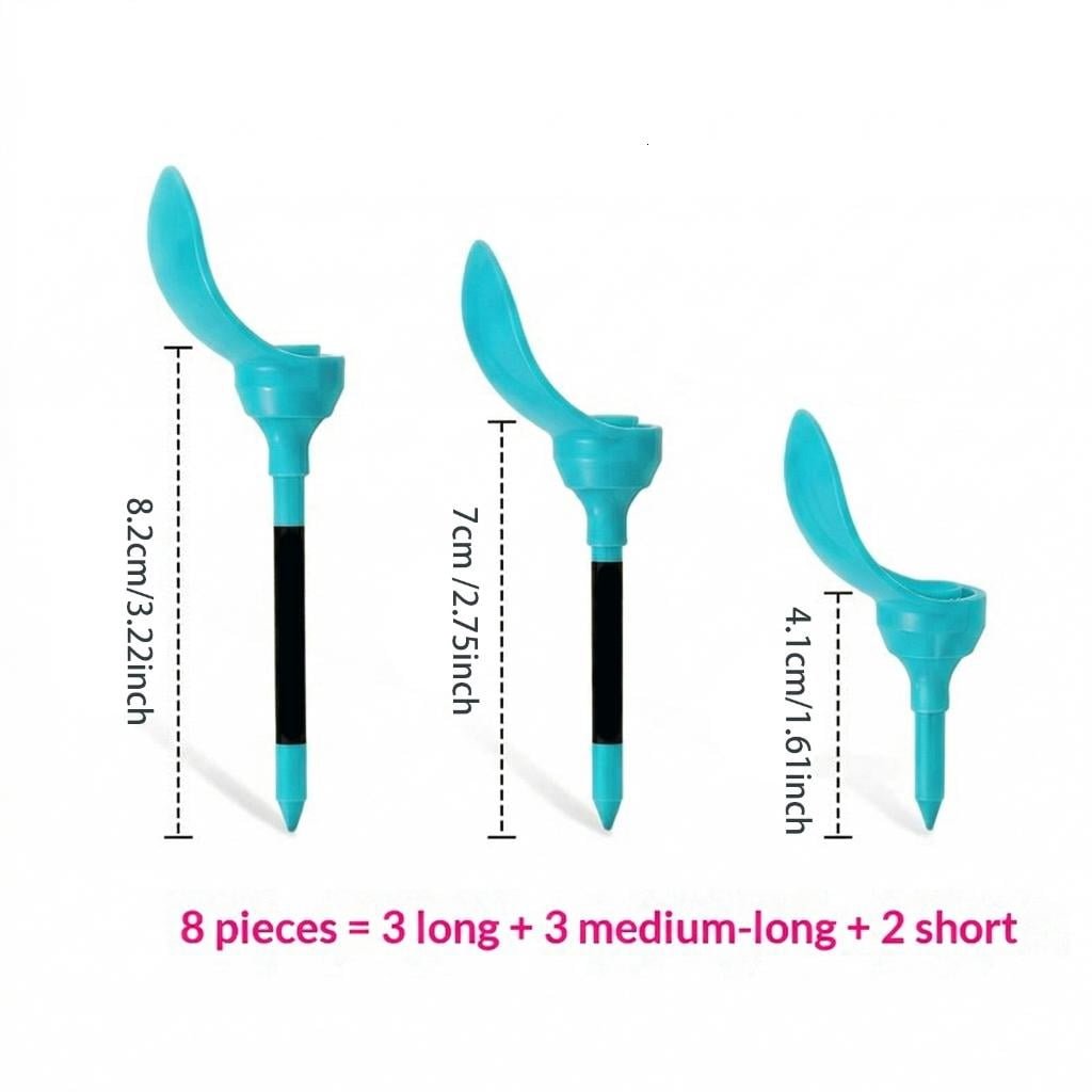 Yihuala 8Pcs/pack Golfs Tees for Driver Training, Golfs Training Tees Low Resistance More Distance Consistent Height
