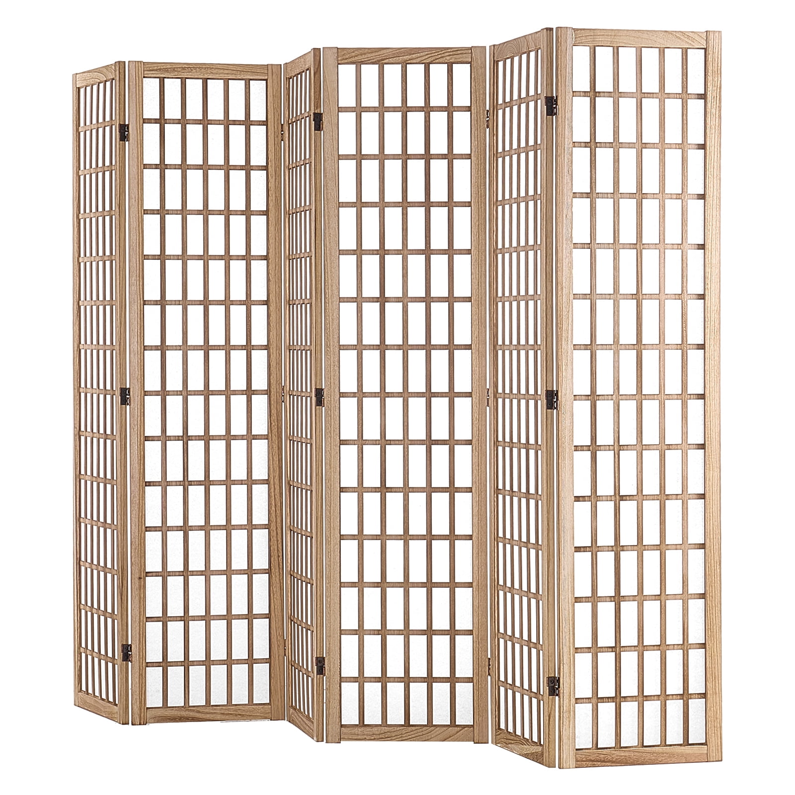 VEVOR Room Divider, 6 Panel Japanese Room Divider, Wood Folding Privacy Screen Indoor, Japanese Partition Dividers Portable Decoration Screens, for Room Separation Home Office Restaurant & Bedroom