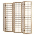 thumbnail image 2 of KFFKFF Space Separator, 6-Panel Oriental Style Room Separator, Wooden Foldable Indoor Privacy Barrier, Oriental Style Portable Decorative Panels, Ideal for Home Office, Dining Area & Sleeping, 2 of 9