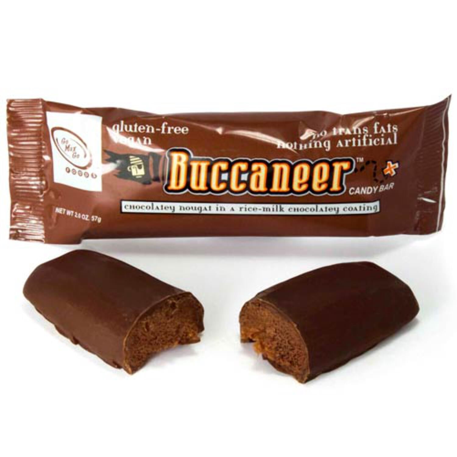 GoMaxGo 2fer Vegan Candy Bars – 12 Count Box – Dairy-Free Chocolate with Cookie & Peanut Butter