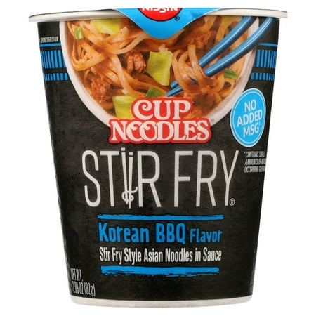 Korean Bbq Stir Fry Style Asian Cup Noodles in Sauce, Korean Bbq