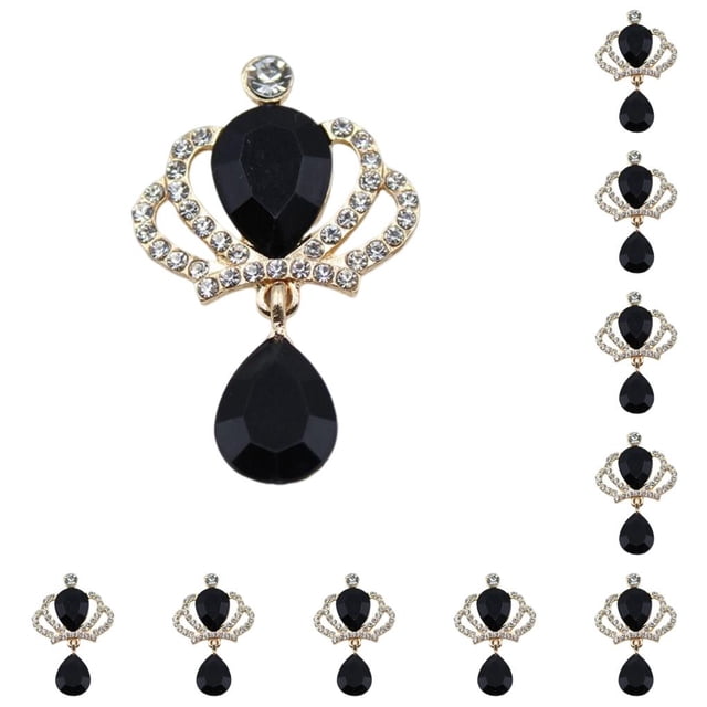 Qarigey 10 Uds. De botones a presión de diamantes de imitación a la moda, colgantes dorados para disfraces DIY, broche para decoración de Ropa, zapatos y accesorios Miscelánea Tipo 1