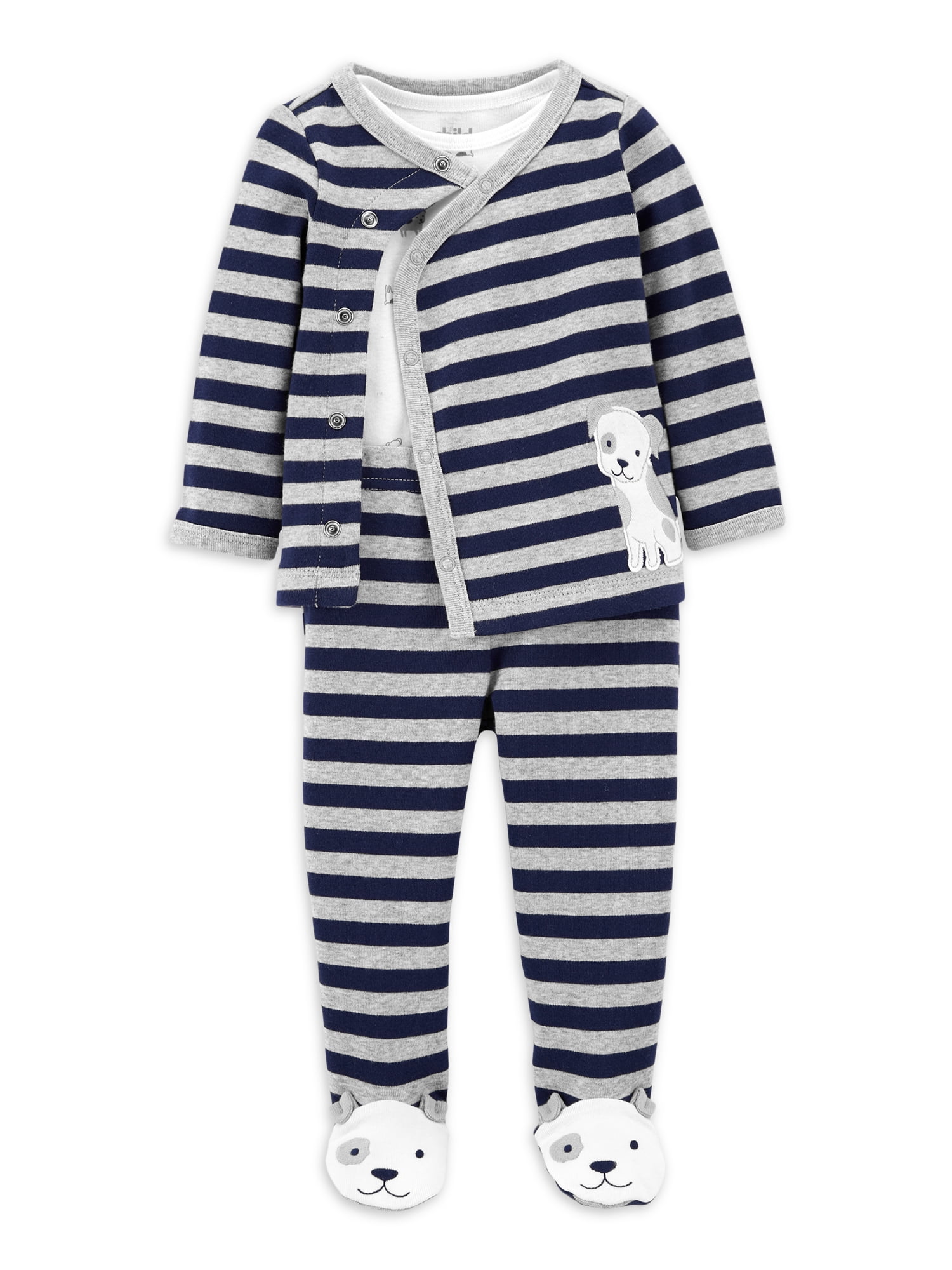 Carter's Child of Mine Baby Boy Footed Outfit Set, 3-Piece, Sizes Preemie-6/9 Months