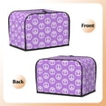 thumbnail image 7 of Toaster Covers 2 Slice, peace signs Purple cute Waterproof Bread Machine Cover Fits for Standard 2 Slice Toasters, Home Decor Toaster Protection with Hanging Rope, 7 of 7