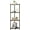 Brown, variant on Corner Shelf Stand - 4 Tier Black Bamboo Small Corner Bookshelf for Office Kitchen Bedroom Plant Stand Living Room Decor Small Space