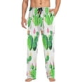 thumbnail image 4 of Men's Pajama Bottoms Fresh Cactus Drawstring Lounge Pants Soft Sleepwear Separate Bottoms for Men, 4 of 7