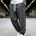thumbnail image 2 of Klisyaur Mens Joggers Pant Elastic Waist Drawstring Workout Sports Trousers Casual Loose Solid Color Pants with Pockets, 2 of 8