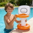 thumbnail image 4 of HTHLVMD Pool Basketball Hoop, Floating Water Basketball Game, Inflatable Pool Sports Toy, Inflatable Pool Basketball Hoop Set, Floating Water Basketball Game, Poolside Sports Toy, Orange, 4 of 8