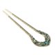 thumbnail image 5 of Pinza para el pelo estilo vintage con forma de U de metal y diamantes de imitación para moño, accesorio para la cabeza Azul, 5 of 9