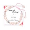 thumbnail image 2 of Top-keivon Happy 8th/9th/10th Birthday Gift for daughter – Pink Beaded Butterfly Bracelet for Daughter, Granddaughter, Niece or Best Friend, 2 of 21