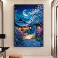 thumbnail image 1 of Cuadros Decorativos 5D bricolaje taladro redondo completo diamante pintura Paysage Kit decoración del hogar arte artesanal Wdftyju de costura negro 4 estilos, 1 of 1