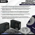 thumbnail image 4 of [Rear] Brake X GEOMET Coated Replacement Disc Rotors and Premium Ceramic Brake Pads Kit | 6 Piece Set | For 2018 Fiat 500L 1.4, 4 of 14