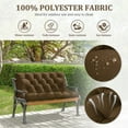 thumbnail image 4 of Kimunuk Outdoor Swing Cushion , 47" X 40" X 5" Waterproof Bench Chair Replacement Cushion with 6 Ties for Patio Porch, Chocolate, 4 of 7