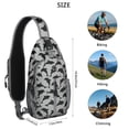thumbnail image 5 of Crossbody Sling Backpack for Women Men Gym Shark Pattern Shoulder Sling Crossbody Casual Chest Bag for Travel Sports Running Hiking, 5 of 6