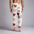 thumbnail image 7 of Iaqnaocc valentines pajama pants for men Soft Cute Love Heart Print Pj Pants Loose Elastic Waist Pajamas Pants Lightweight Spring Summer PJ Bottoms with pockets Deep Red M, 7 of 7