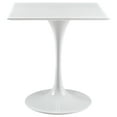 thumbnail image 2 of Modway Lippa 27.5" Square Modern Wood Top Dining Table in White, 2 of 6