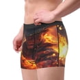 thumbnail image 5 of Salouo Western Fire Cowboy Print Men's Boxer Briefs,Breathable Underwear Elastic Waistband Briefs for Men -Large, 5 of 8