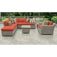 thumbnail image 2 of Ensemble de Meubles de Patio en Osier d'Extérieur 8 Pcs en Tangerine, 2 of 2