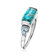 thumbnail image 3 of Ross-Simons Turquoise and .10 ct. t.w. Sky Blue Topaz Ring in Sterling Silver, Women's, Adult, 3 of 5