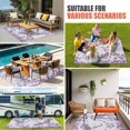 thumbnail image 4 of Purple Crane Silhouette Outdoor Rug for Patio/Deck/Porch, Non-Slip Large Area Rug 3 x 5 Ft, Modern Abstract Flowers Botanical Indoor Outdoor Rugs Washable Area Rugs, Camping Rug Carpet Runner, 4 of 8