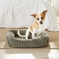 thumbnail image 2 of Vibrant Life Small Flannel Waffle Texture Bolster Cat or Dog Bed, Green, 17" x 21", 2 of 7