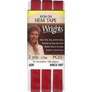 Wrights Hem Tape, Black, 1/2 Iron On Hem Tape For Sewing And Crafts, 3  Yards, 1 Each 