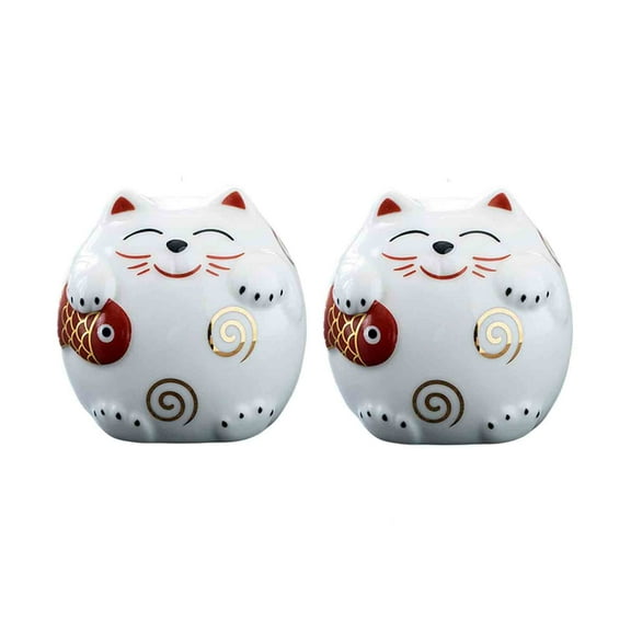 SLYNSHome Ceramic Cats Toilet Floor Bolts Cap Toilet Bolts Cap Cute Bathroom Decor Funny Cats Themed Toilet Gadgets 2pc