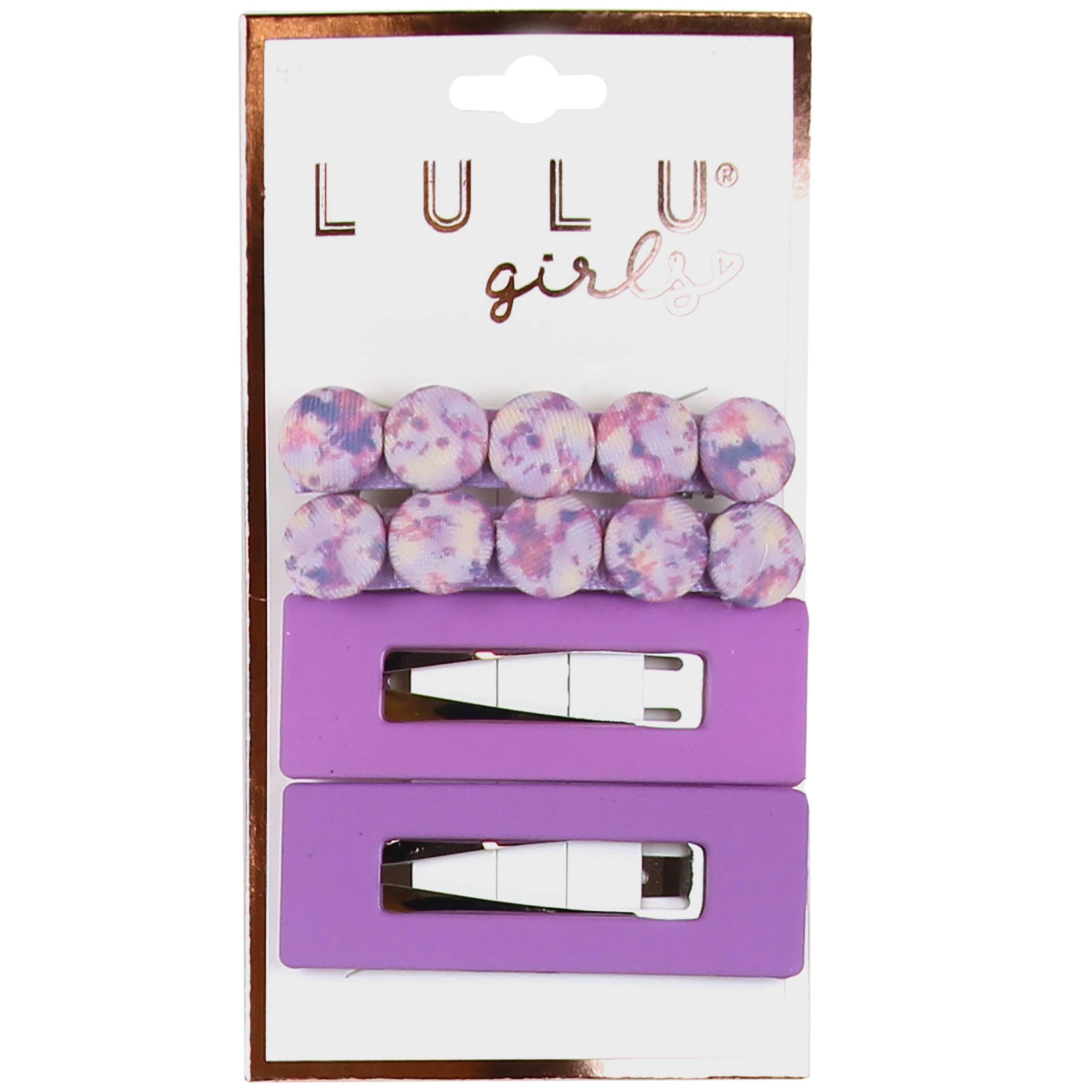 Lulu Girls Hair Clips, 4 Pack