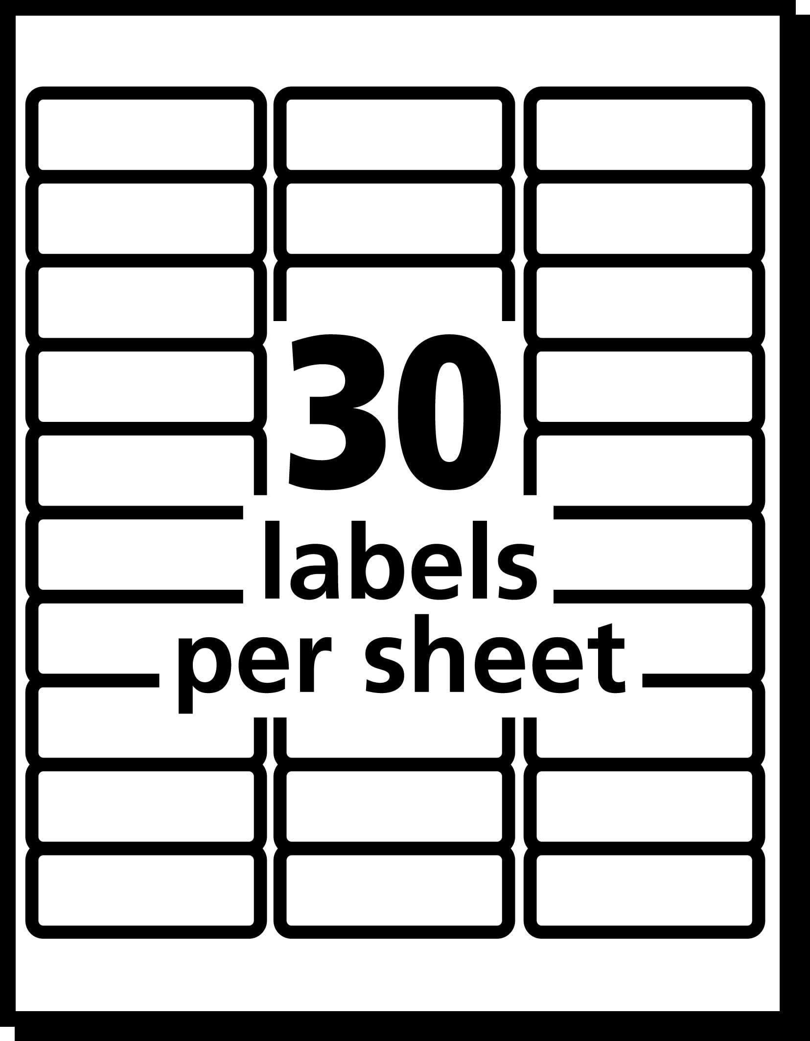 Avery Easy Peel Address Labels Permanent Adhesive Frosted Clear
