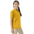 thumbnail image 5 of Classroom School Uniforms Adult Short Sleeve Pique Polo CR832X, L, Gold, 5 of 7