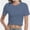 Blue-green, variant on Women's Short Sleeve Crop Top - Crew Neck Fitted Shirt, Soft Stretch Casual & Workout T-Shirt, Basic Slim Fit Tee for Going Out