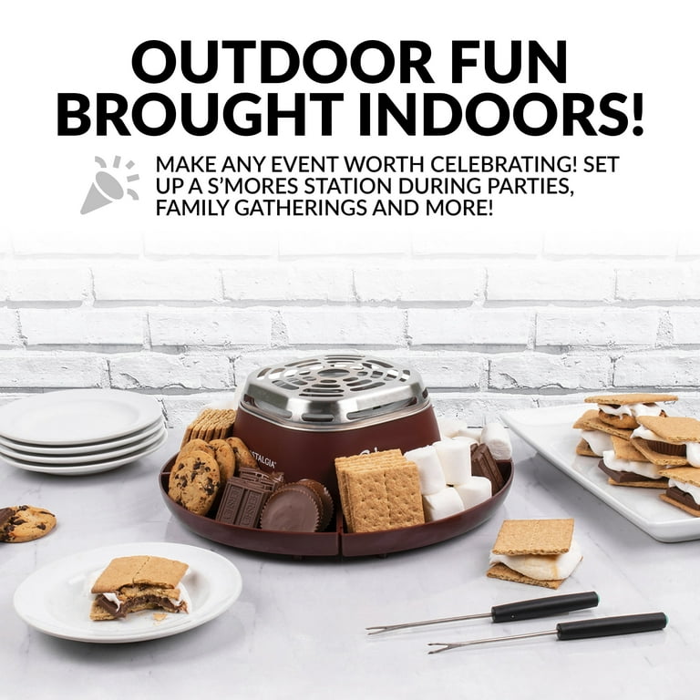 (未使用･未開封品)　Nostalgia SMM200 Electric S&#39;mores Maker by Nostalgia f4u0baa Indoor Electric S'mores Maker with 4 Compartment Trays