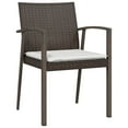 thumbnail image 3 of vidaXL 7 Piece Garden Dining Set with Cushions Poly Rattan and Steel, 3 of 5