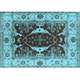 thumbnail image 1 of Ahgly Company Indoor Rectangle Oriental Light Blue Traditional Area Rugs, 2' x 5', 1 of 4