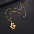 thumbnail image 2 of EUEAVAN Gold Abstract Palm Pendant Necklace Stainless Steel Jewelry, 2 of 7