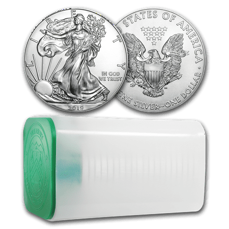 2019 1 oz Silver American Eagle Coins BU Lot, Roll, Tube of