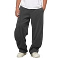 thumbnail image 2 of LangJing Boys Wide Leg Baggy Sweatpants Fall Winter Clothes Kids Elastic Waist Athletic Joggers Fleece Sweat Pants, 5-14Years, 2 of 7