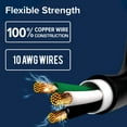 thumbnail image 5 of 30-Amp RV Extension Cord/Level 1 EV Charger, 25' Length, 125V/3750W — 10AWG (55501), 5 of 11