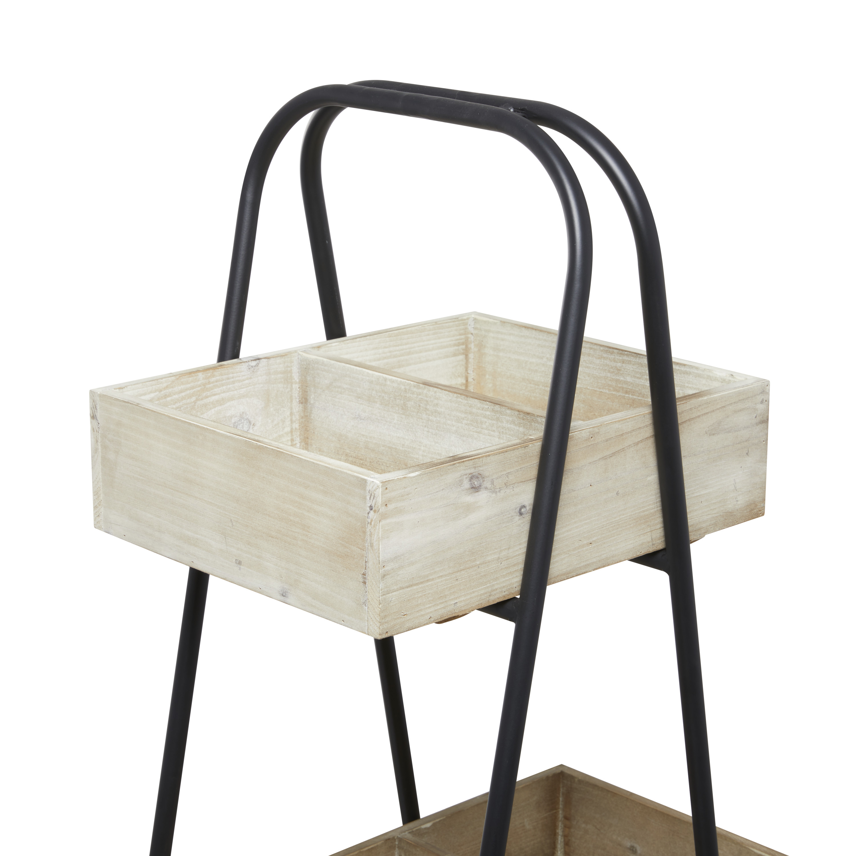 DecMode 32" x 13" x 56" 3 Tier Brown Wood Indoor Outdoor Plantstand