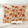 thumbnail image 3 of Thanksgiving Pillow Covers 2 Pack Cartoon Pumpkin Maple Leaf Pillowcase Waterproof Outdoor Throw Pillow Cover for Patio Garden Square Cushion 26”x26”, 3 of 9