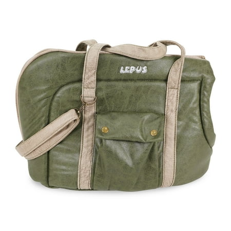 Small Pet Carrier for Small Dogs and Cats - Washable Semi-Open Pet Travel Tote Bag - Adjustable Strap Pet Carrier for Cat Travel Bag - 9.8 x 15.7 x 13 Inch - Sage