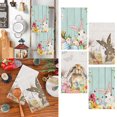 thumbnail image 4 of Multifunctional Hand Towel Easter Kitchen Dish Towel Striped Rabbit Print Household Kitchen Towel, 4 of 4