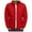 AG1675# Red, variant on ZXLBBD Men's Fall Winter Leisure Plus Size Zip Pocket Cotton-padded Jacket Coat Top Blouse Casual Outdoor Cozy Daily Wear