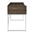 thumbnail image 4 of Angelica 3-drawer Writing Desk Walnut and Chrome, 4 of 12