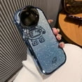 thumbnail image 2 of Astronaut Hidden Stand Phone Case for iPhone 11,Cute Astronaut Lens Camera Protector Kickstand Luxury Glitter Bling 6D Electroplated Clear Soft TPU Protector for Men Women Blue, 2 of 17