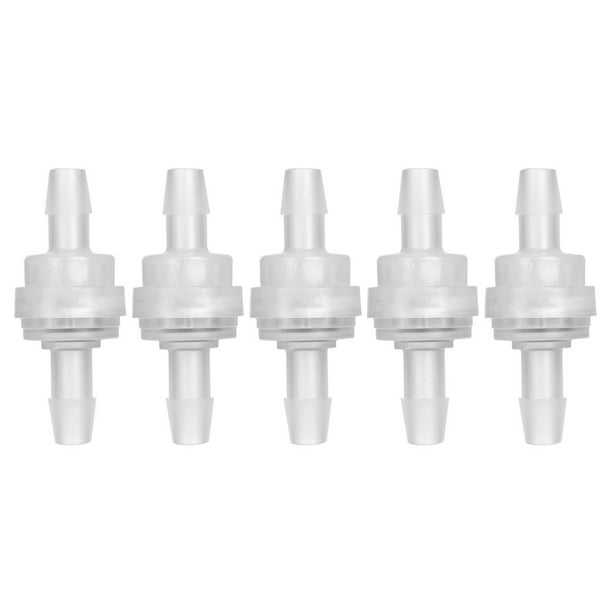 5PCS Válvula de retención de plástico, Válvula unidireccional sin retorno Válvula, de retención de goma de flúor Válvula, para agua, combustible, gas, aire líquido(6mm) EOTVIA No