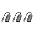 thumbnail image 1 of 3X 2500Mbps USB C Ethernet A RJ45 2.5G Adaptador con Cable USB Tarjeta de Red LAN RJ45 para PC Portátil, 1 of 5