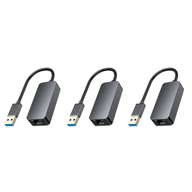 3X 2500Mbps USB C Ethernet A RJ45 2.5G Adaptador con Cable USB Tarjeta de Red LAN RJ45 para PC Portátil