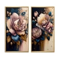 thumbnail image 2 of Designart "Pink and Blue Roses in Decadent Display I" Rose Framed Wall Art Set Of 2 - Pink Floral Frame Gallery Set For Office Decor, 2 of 7